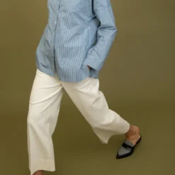 Chiara Pants In Striped Cotton Seersucker Stretch -Deals Vog Shift Store 000 087 138 4492 f14885d5 752c 4d08 b5e1 30e2abf183a7