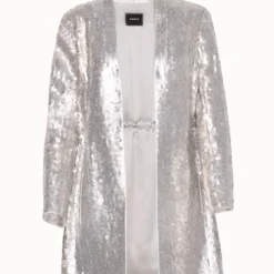 AKRIS Long Jacket In Silk With Sequins 11 AKRIS Long Jacket In Silk With Sequins -Deals Vog Shift Store 2019017 6640 00 002338 031 e