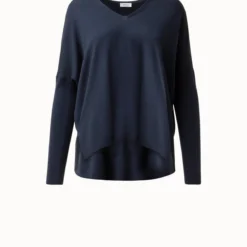 Oversized V-Neck Merino Wool Knit Pullover