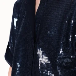 AKRIS Short Sequin Jacket With Silk Lining -Deals Vog Shift Store 445887