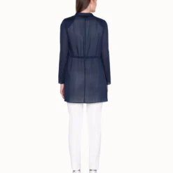 AKRIS Long Jacket Cardigan Style In Cotton Voile -Deals Vog Shift Store 455320