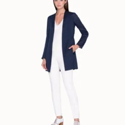 AKRIS Long Jacket Cardigan Style In Cotton Voile -Deals Vog Shift Store 455321