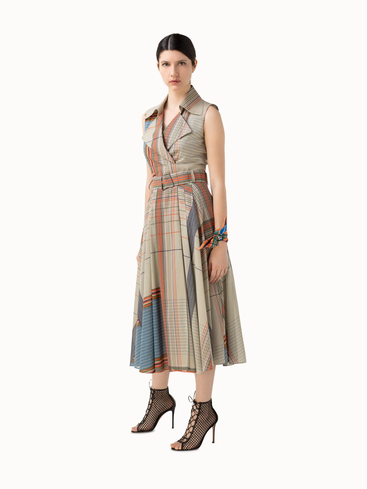 AKRIS Scarf Print Cashmere Silk Tie Scarf 6 AKRIS Scarf Print Cashmere Silk Tie Scarf - Image 4