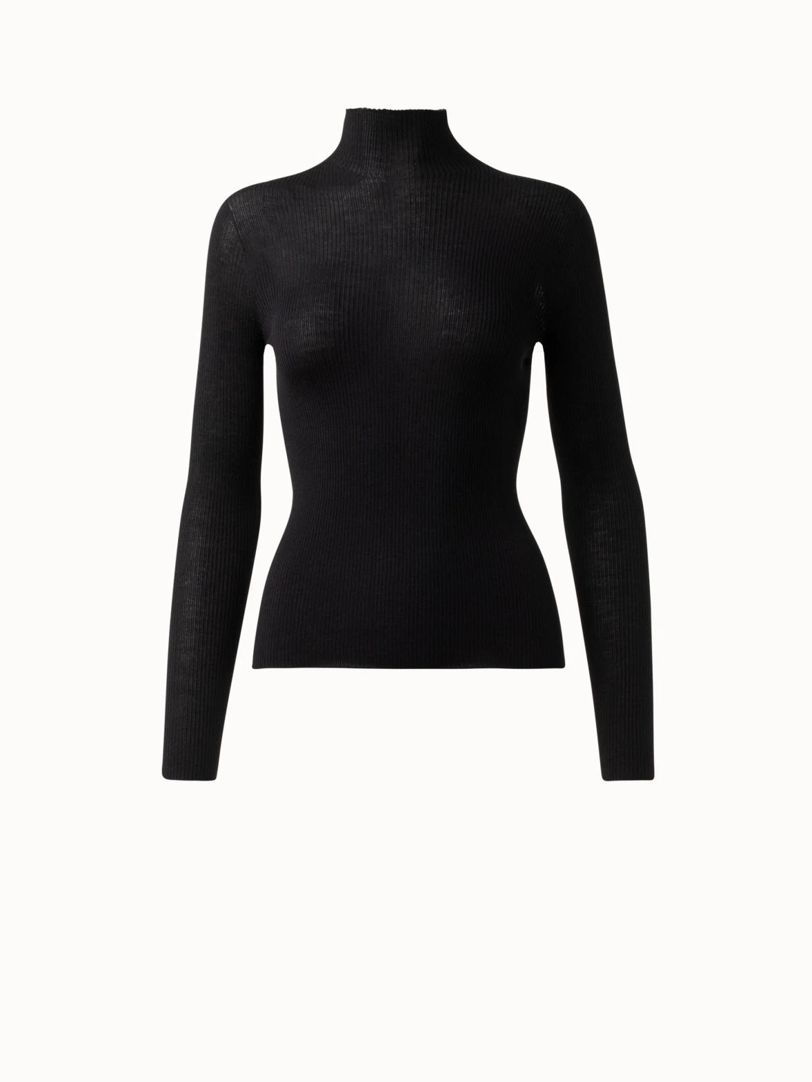 AKRIS Ribbed Cashmere Silk Mock Neck Pullover 3 AKRIS Ribbed Cashmere Silk Mock Neck Pullover