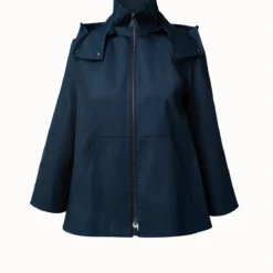 AKRIS Hooded Cotton Twill Jacket