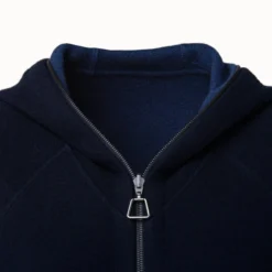 AKRIS Long Cashmere Wool Techno Jersey Zip Hoodie -Deals Vog Shift Store 506420 scaled