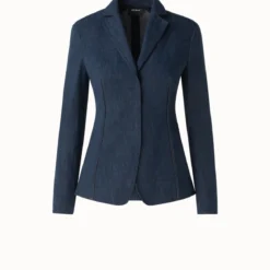 AKRIS Denim Blazer In Cotton
