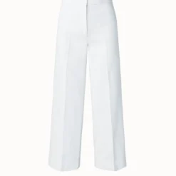 Wide Leg Cropped Cotton Pants