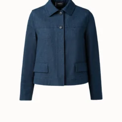 AKRIS Cropped Cotton Denim Jacket