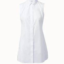 Sleeveless Cotton Poplin Blouse
