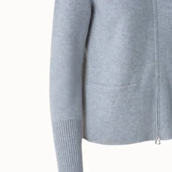 AKRIS Cashmere Pique Zip Cardigan -Deals Vog Shift Store 554343