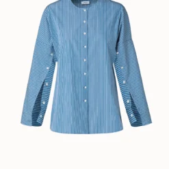 Striped Cotton Poplin Blouse