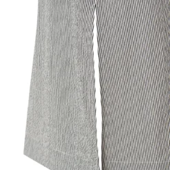 Sleeveless Striped Cotton Seersucker Midi Dress -Deals Vog Shift Store 589287