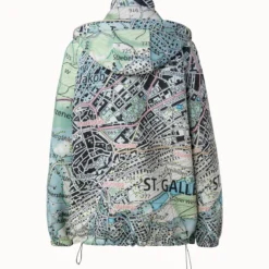 AKRIS Neoprene Parka St. Gallen Map Print 11 AKRIS Neoprene Parka St. Gallen Map Print -Deals Vog Shift Store 602151