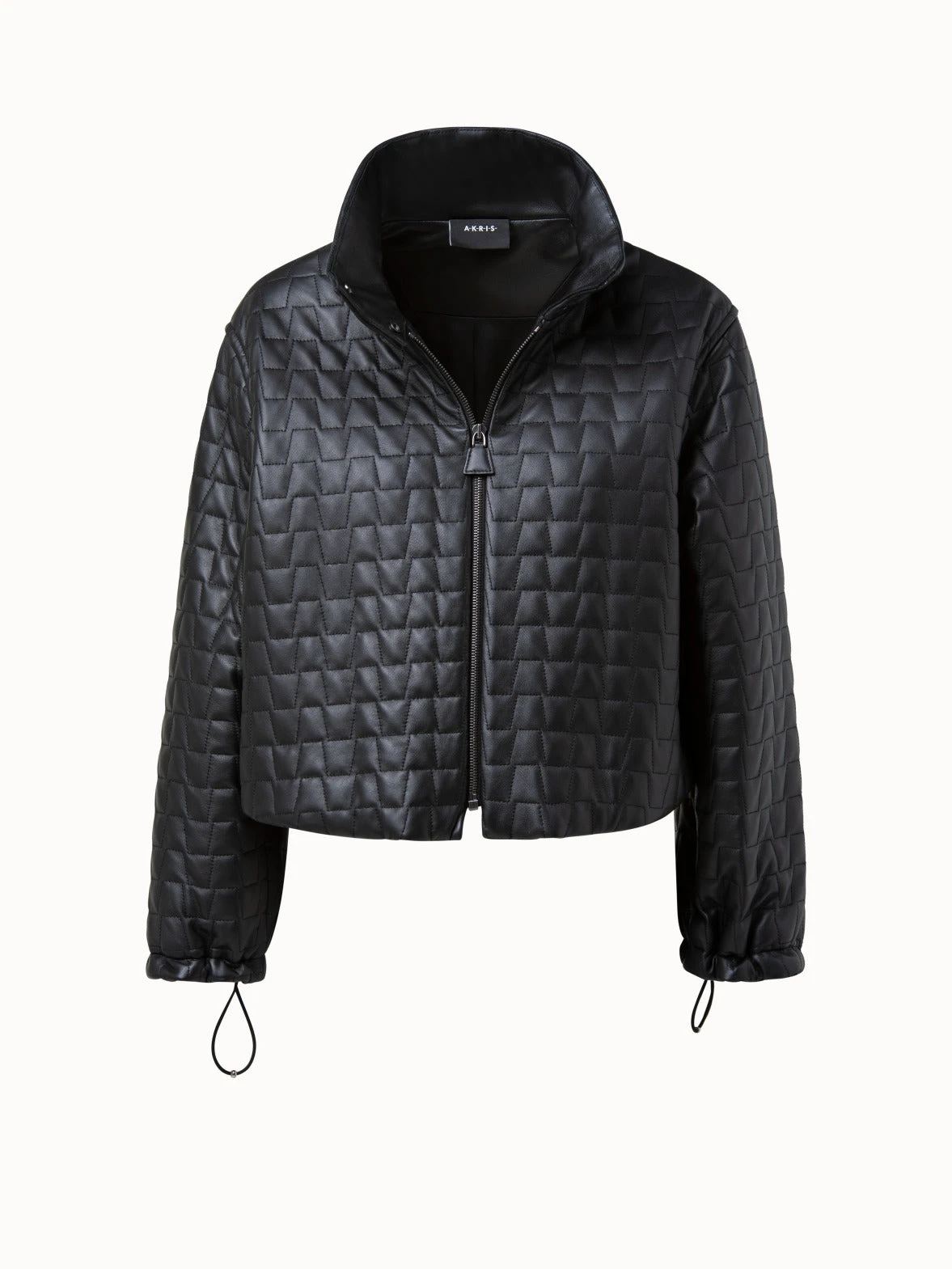 AKRIS Short Lamb Nappa Leather Quilted Jacket 3 AKRIS Short Lamb Nappa Leather Quilted Jacket