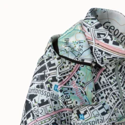 AKRIS Neoprene Parka St. Gallen Map Print 14 AKRIS Neoprene Parka St. Gallen Map Print -Deals Vog Shift Store 603005