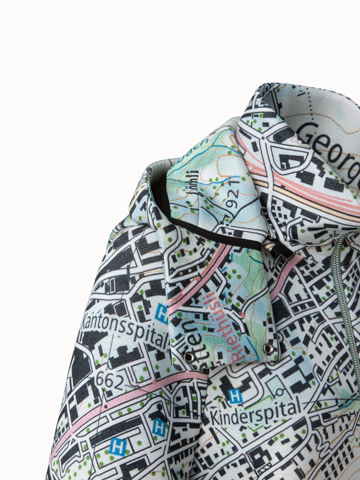AKRIS Neoprene Parka St. Gallen Map Print 8 AKRIS Neoprene Parka St. Gallen Map Print - Image 6