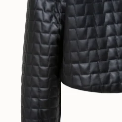 AKRIS Short Lamb Nappa Leather Quilted Jacket 14 AKRIS Short Lamb Nappa Leather Quilted Jacket -Deals Vog Shift Store 603010