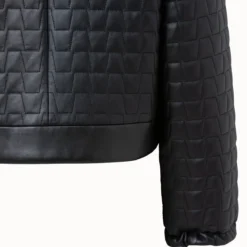 AKRIS Short Lamb Nappa Leather Quilted Jacket 15 AKRIS Short Lamb Nappa Leather Quilted Jacket -Deals Vog Shift Store 603011