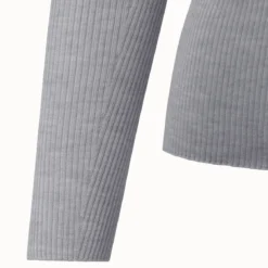 AKRIS Cashmere Silk Fine Rib Mockneck -Deals Vog Shift Store 611348