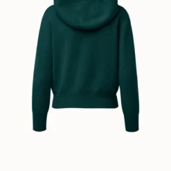 AKRIS Cropped Cashmere Piqué Hoodie Pullover -Deals Vog Shift Store 611352