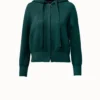 AKRIS Cropped Cashmere Piqué Hoodie Pullover -Deals Vog Shift Store 611353