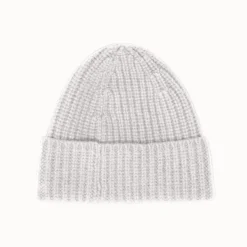 Rib Beanie In Wool Cashmere