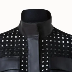 AKRIS Girta Open Grid Embroidery Safari Jacket -Deals Vog Shift Store 647872 scaled