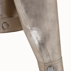 AKRIS Pearlized Nappa Leather Jacket -Deals Vog Shift Store 647886