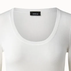AKRIS Cashmere Silk Fitted Scoop Neck Pullover -Deals Vog Shift Store 648174 scaled