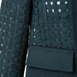 AKRIS Wool Open Grid Embroidery Jacket -Deals Vog Shift Store 648434