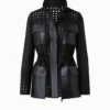 AKRIS Girta Open Grid Embroidery Safari Jacket