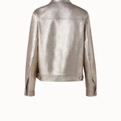AKRIS Pearlized Nappa Leather Jacket -Deals Vog Shift Store 649024