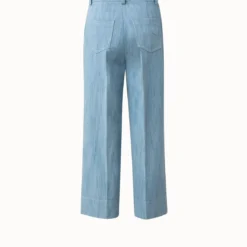 Cropped Straight Leg Pants In Cotton Denim -Deals Vog Shift Store 649396