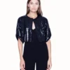 AKRIS Short Sequin Jacket With Silk Lining -Deals Vog Shift Store 6524 03 007429 099