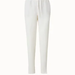 Tapered Laser Cut Crêpe Pants