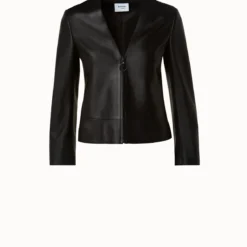 Pin Dot Leather Jacket