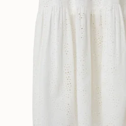 Midi Dress In Tropical Leaves Eyelet Cotton Embroidery 11 Midi Dress In Tropical Leaves Eyelet Cotton Embroidery -Deals Vog Shift Store 668168