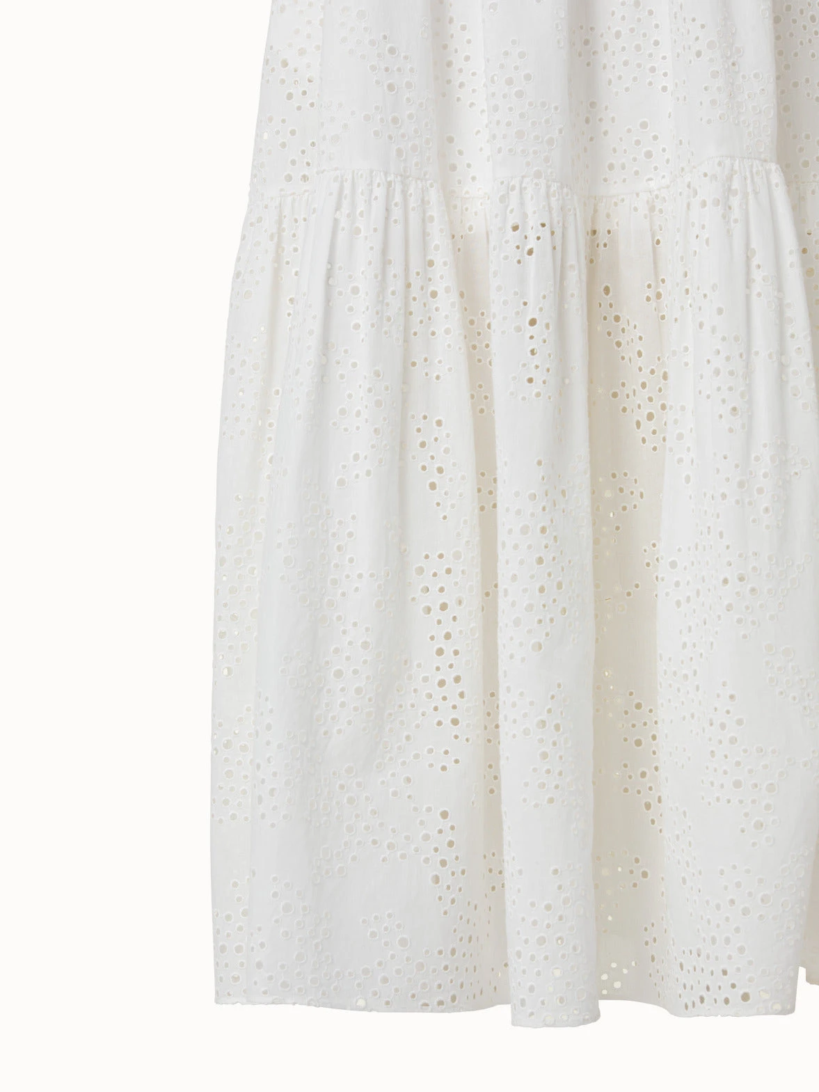 Midi Dress In Tropical Leaves Eyelet Cotton Embroidery 7 Midi Dress In Tropical Leaves Eyelet Cotton Embroidery - Image 5