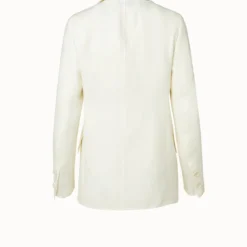 AKRIS Linen Wool Crêpe Double-Face Double-Breasted Jacket -Deals Vog Shift Store 669145