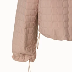 AKRIS Elizah Silk Taffeta Trapezoid Quilted Jacket -Deals Vog Shift Store 670325