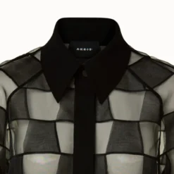 AKRIS Mirrored Trapezoid Techno Organza Jacket -Deals Vog Shift Store 670642 scaled