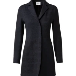 Patchwork Long Fitted Blazer Jacket