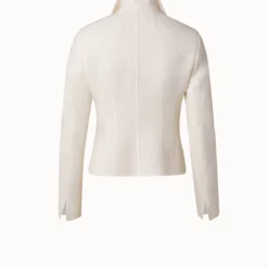 AKRIS Wool Crêpe Double-Face Short Blazer -Deals Vog Shift Store 685023