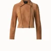 AKRIS Suede Motorbike Jacket -Deals Vog Shift Store 685107