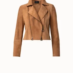 AKRIS Suede Motorbike Jacket -Deals Vog Shift Store 685108