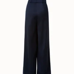 Wool Gabardine High Waist Wide Leg Pants -Deals Vog Shift Store 686100
