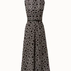 Jacquard Dot Techno Organdy Midi Dress 9 Jacquard Dot Techno Organdy Midi Dress -Deals Vog Shift Store 686169