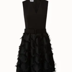 Mixed Media Knee Length Dress