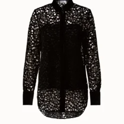 Butterfly Wing Velvet Lace Tunic Blouse